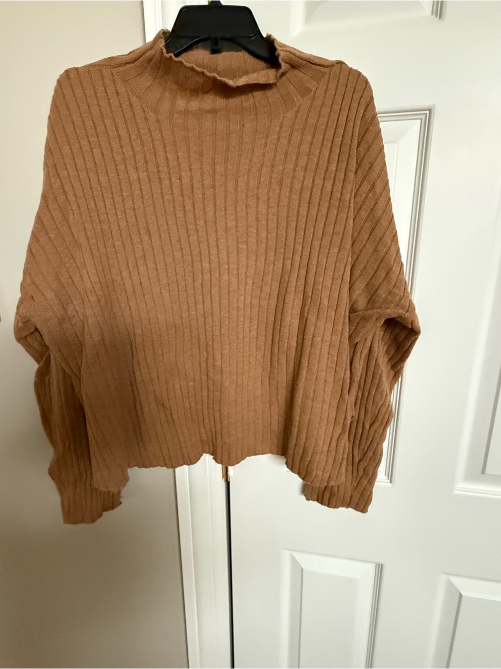 Gap Women's Ribbed Mock Neck Sweater - Camel